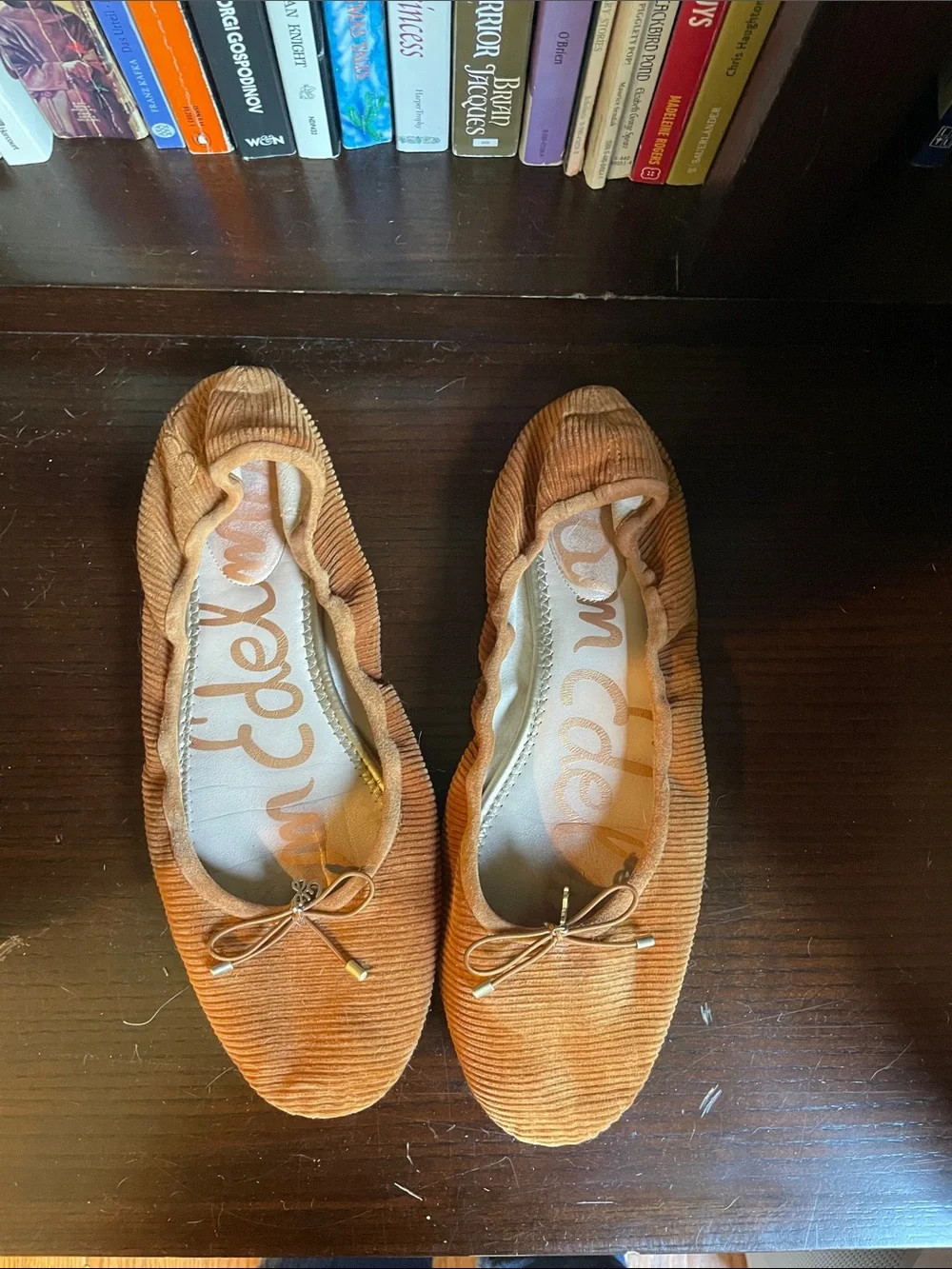 Sam Edelman Felicia Corduroy Ballet Flats in Camel Brown